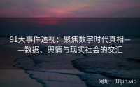 91大事件透视：聚焦数字时代真相——数据、舆情与现实社会的交汇