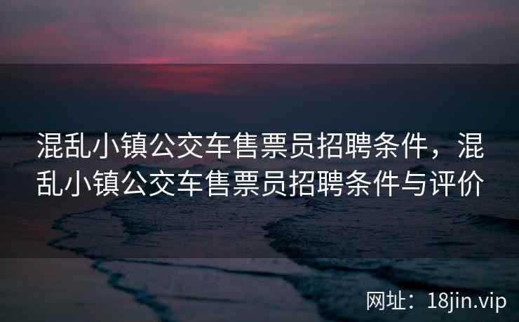 混乱小镇公交车售票员招聘条件，混乱小镇公交车售票员招聘条件与评价