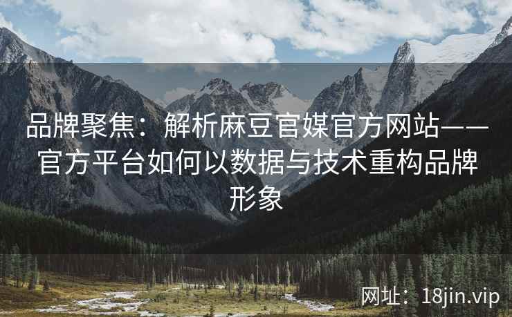 品牌聚焦：解析麻豆官媒官方网站——官方平台如何以数据与技术重构品牌形象