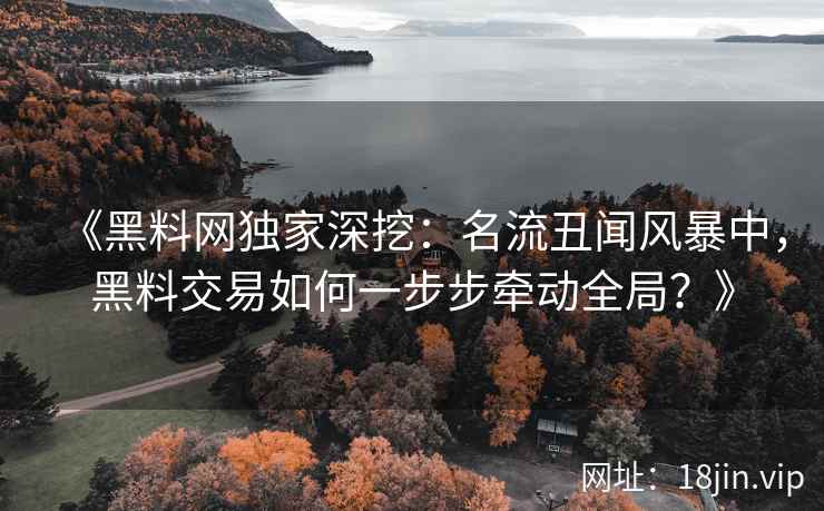 《黑料网独家深挖：名流丑闻风暴中，黑料交易如何一步步牵动全局？》